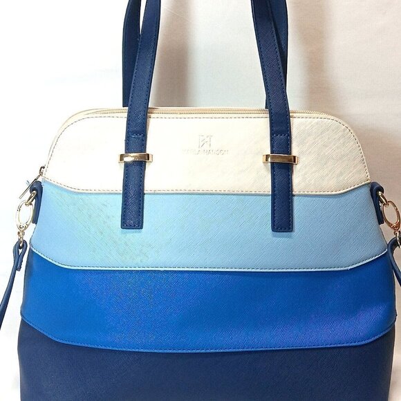 Karla Hanson Dome Shaped Grace Women's Satchel Bag Blutone - Picture 2 of 14